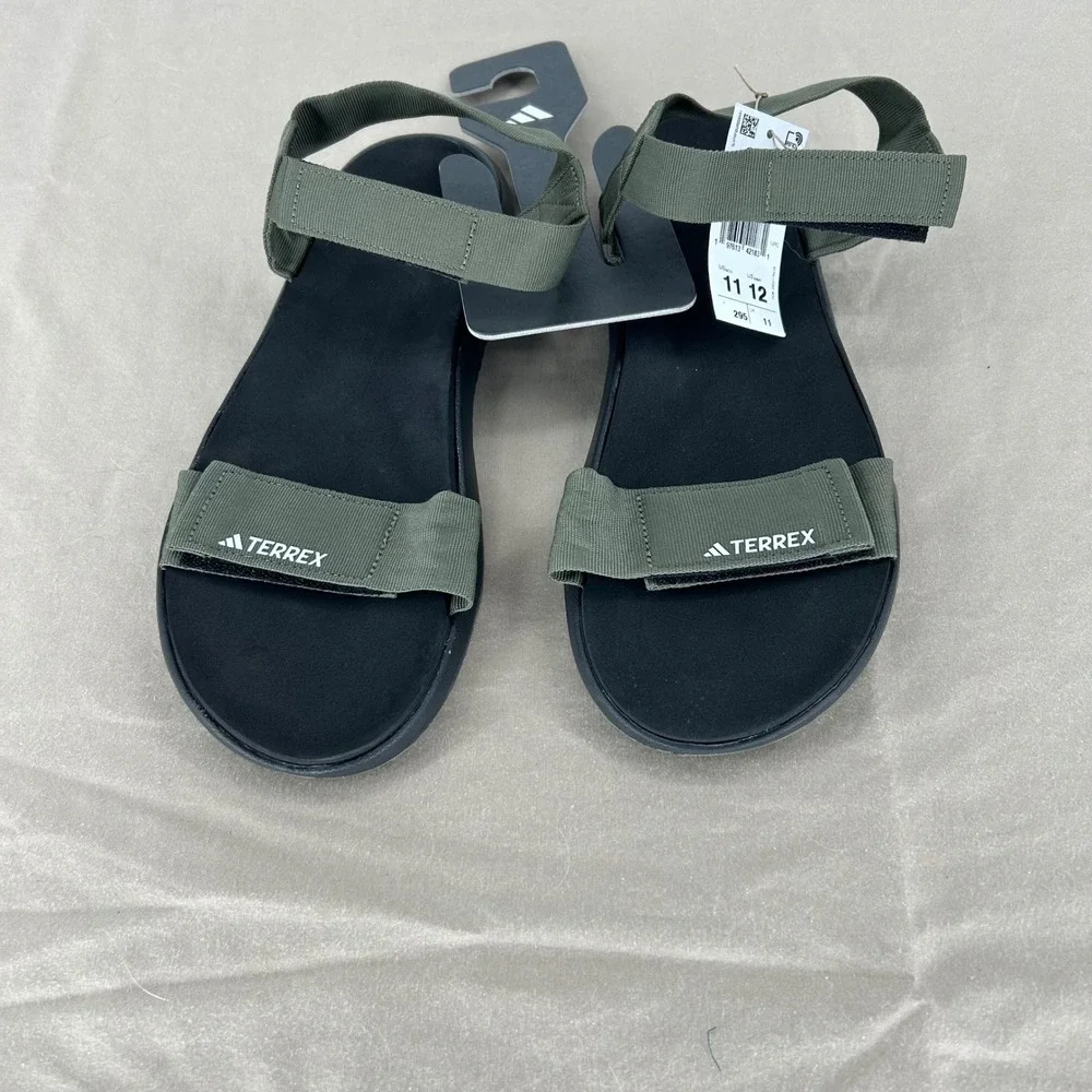 Mens Sport Hiking Sandals Olive Green Black Adidas Terrex Hydroterra 11/12‎